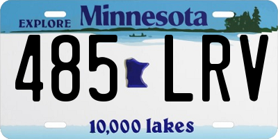 MN license plate 485LRV