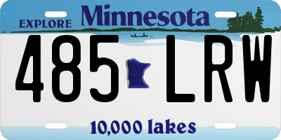 MN license plate 485LRW