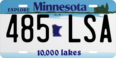 MN license plate 485LSA