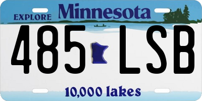 MN license plate 485LSB