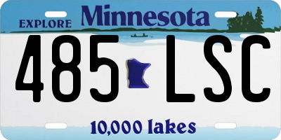 MN license plate 485LSC