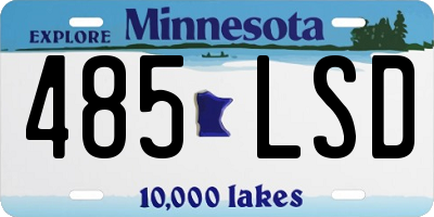 MN license plate 485LSD