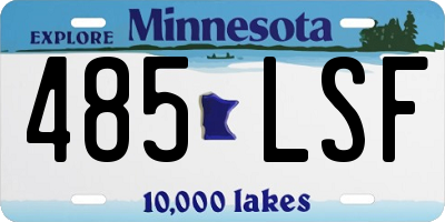 MN license plate 485LSF