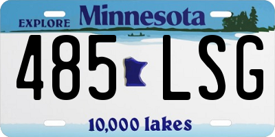 MN license plate 485LSG