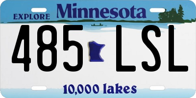 MN license plate 485LSL