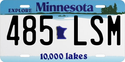 MN license plate 485LSM