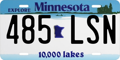 MN license plate 485LSN