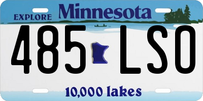 MN license plate 485LSO