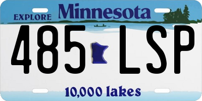 MN license plate 485LSP
