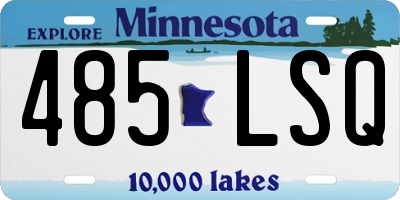 MN license plate 485LSQ