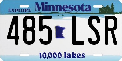 MN license plate 485LSR