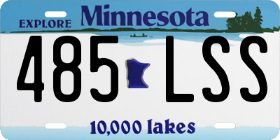 MN license plate 485LSS
