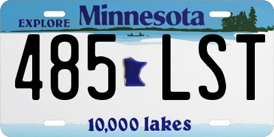 MN license plate 485LST