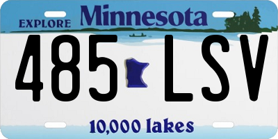 MN license plate 485LSV