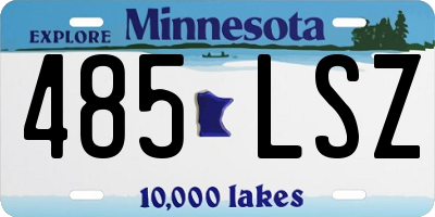 MN license plate 485LSZ