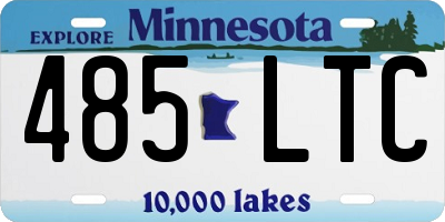 MN license plate 485LTC