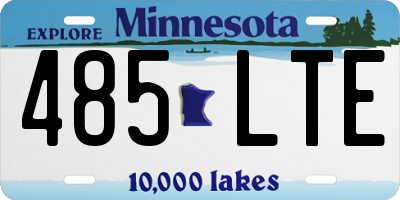 MN license plate 485LTE