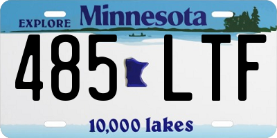 MN license plate 485LTF
