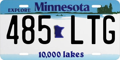 MN license plate 485LTG