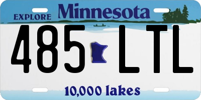 MN license plate 485LTL