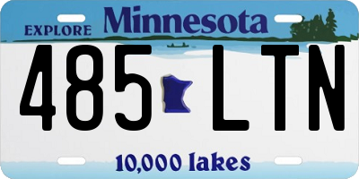 MN license plate 485LTN