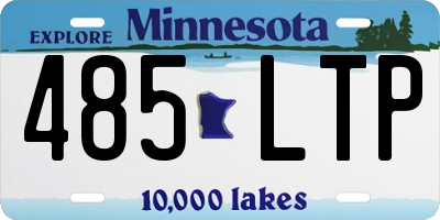 MN license plate 485LTP
