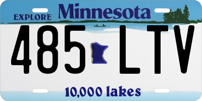 MN license plate 485LTV