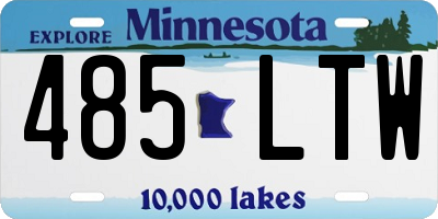 MN license plate 485LTW