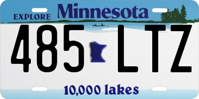 MN license plate 485LTZ