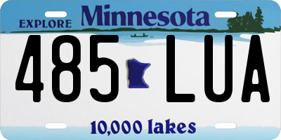 MN license plate 485LUA