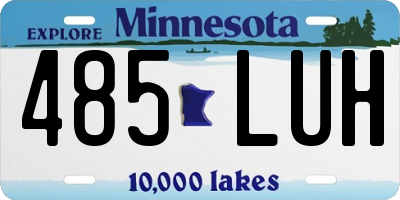 MN license plate 485LUH