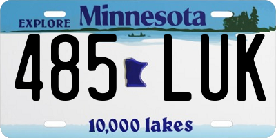 MN license plate 485LUK