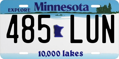 MN license plate 485LUN