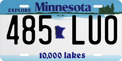 MN license plate 485LUO