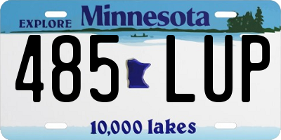 MN license plate 485LUP