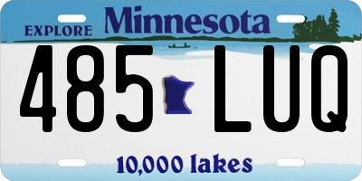 MN license plate 485LUQ