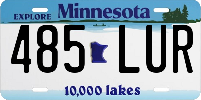 MN license plate 485LUR