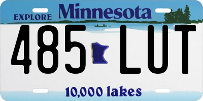 MN license plate 485LUT