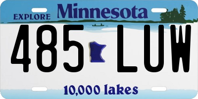 MN license plate 485LUW