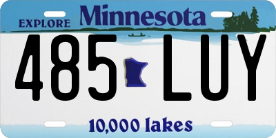 MN license plate 485LUY
