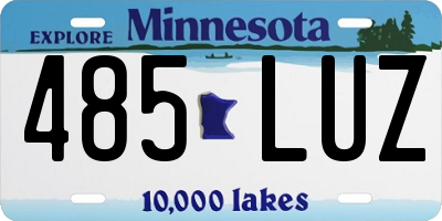 MN license plate 485LUZ