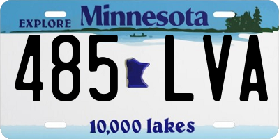 MN license plate 485LVA