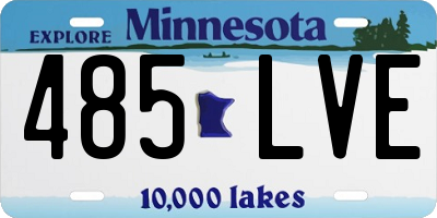 MN license plate 485LVE