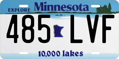 MN license plate 485LVF