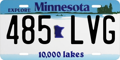 MN license plate 485LVG