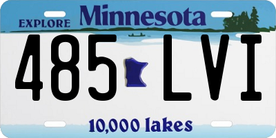 MN license plate 485LVI