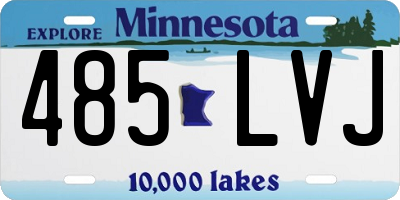 MN license plate 485LVJ