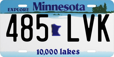 MN license plate 485LVK