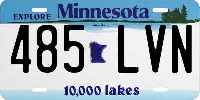 MN license plate 485LVN
