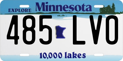 MN license plate 485LVO